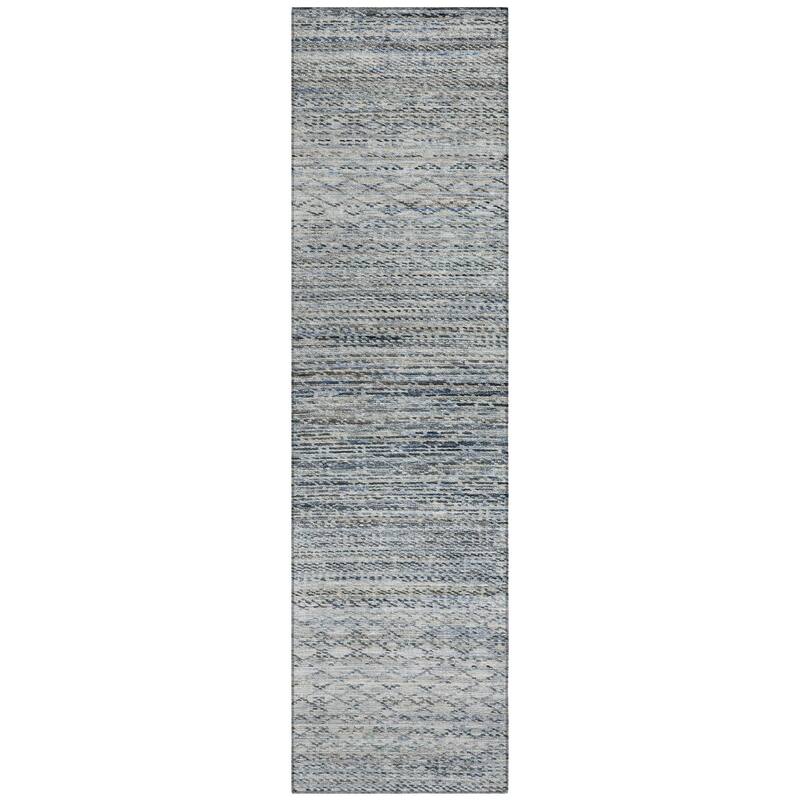 Machine Washable Indoor/Outdoor Modern Trellis Chantille Rug