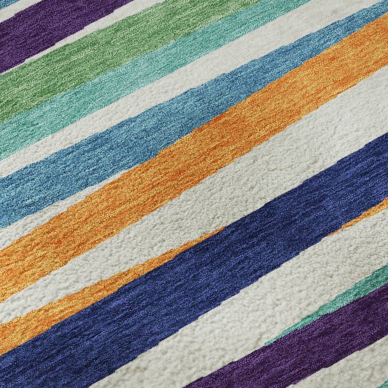 Premium Washable Super Soft Modern Stripes Mayfield Rug