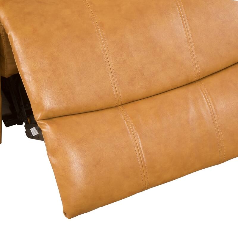 Ginger Faux Leather Push-back Recliner Accent Chair
