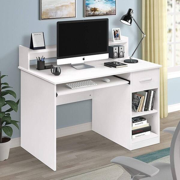 Computer Desk Home Office Workstation Laptop Table Drawer Shelf ...