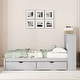 preview thumbnail 4 of 7, Grey Twin SizeModern Platform Bed with USB Port