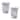 Bath Bliss 2 Pack Stainless Steel Trash Can in Marble - 8.07" Rd x 10" - 8.07" Rd x 10"