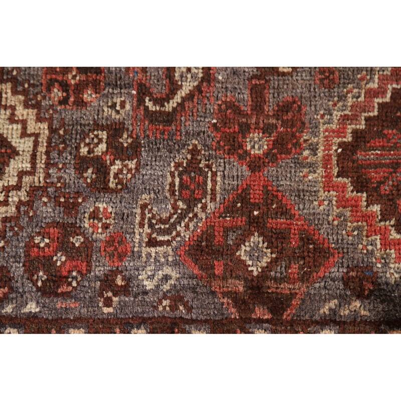 Pre-1900 Antique Qashqai Persian Rug Hand-knotted Wool Carpet - 5'2"x 6'5"