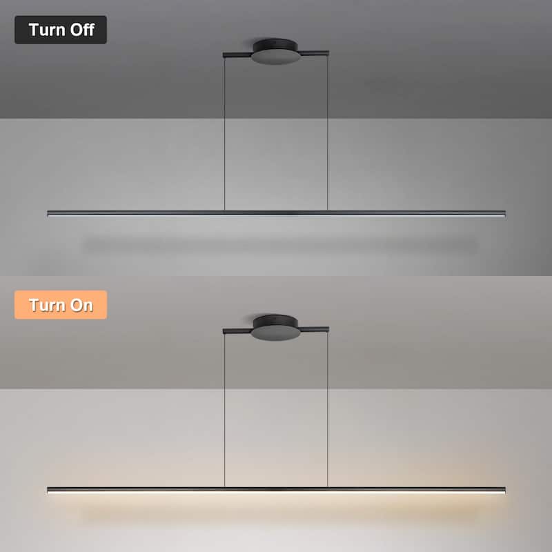 OYIPRO Kitchen Island Pendant Lighting Integrated LED Linear Light Fixture