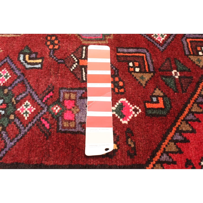 ECARPETGALLERY Hand-knotted Andelz Red Wool Rug - 4'5 x 7'6