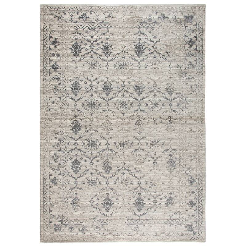 Swagger Collection Grey Distress Medallion Rug - 9'10" x 12'6" - Grey/Natural/Tan