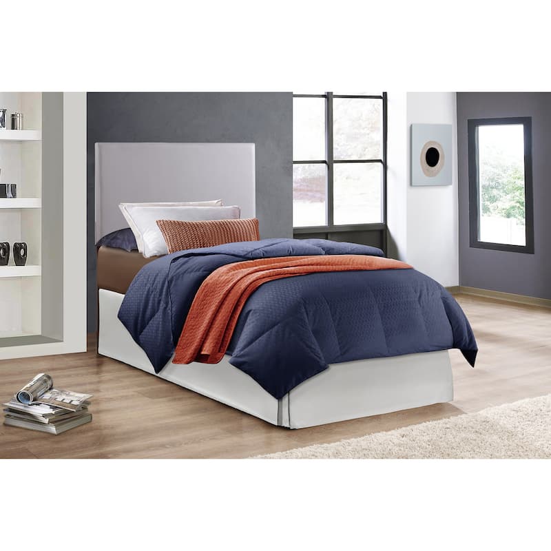 Faux Leather Adjustable height Headboard - Grey - Twin