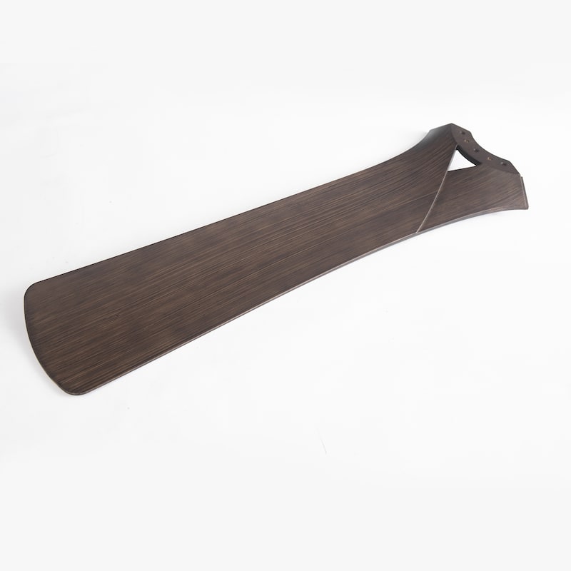 52" Modern Dark Walnut Dimmable LED Propeller Ceiling Fan with Light and Remote