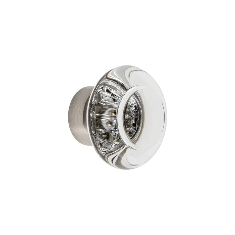 Grandeur BORD-CRYS-KNOB Bordeaux 1-3/8" Luxury Crystal Round Vintage - Satin Nickel
