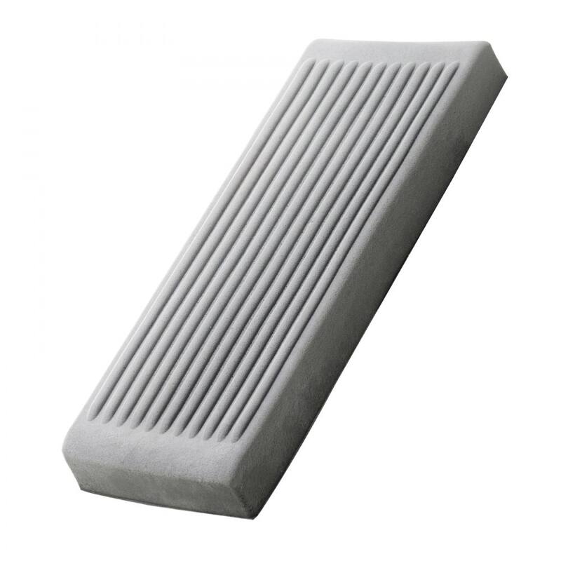 Grey PU Sponge 2-Piece Mop Head Replacement with Hook and Loop Attachment - 10.9×3.74×1.18 inch