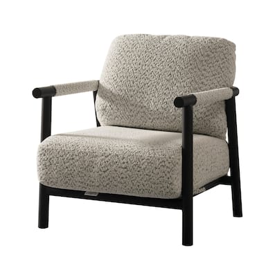 Modrest Balko Modern Grey Fabric & Black Accent Chair