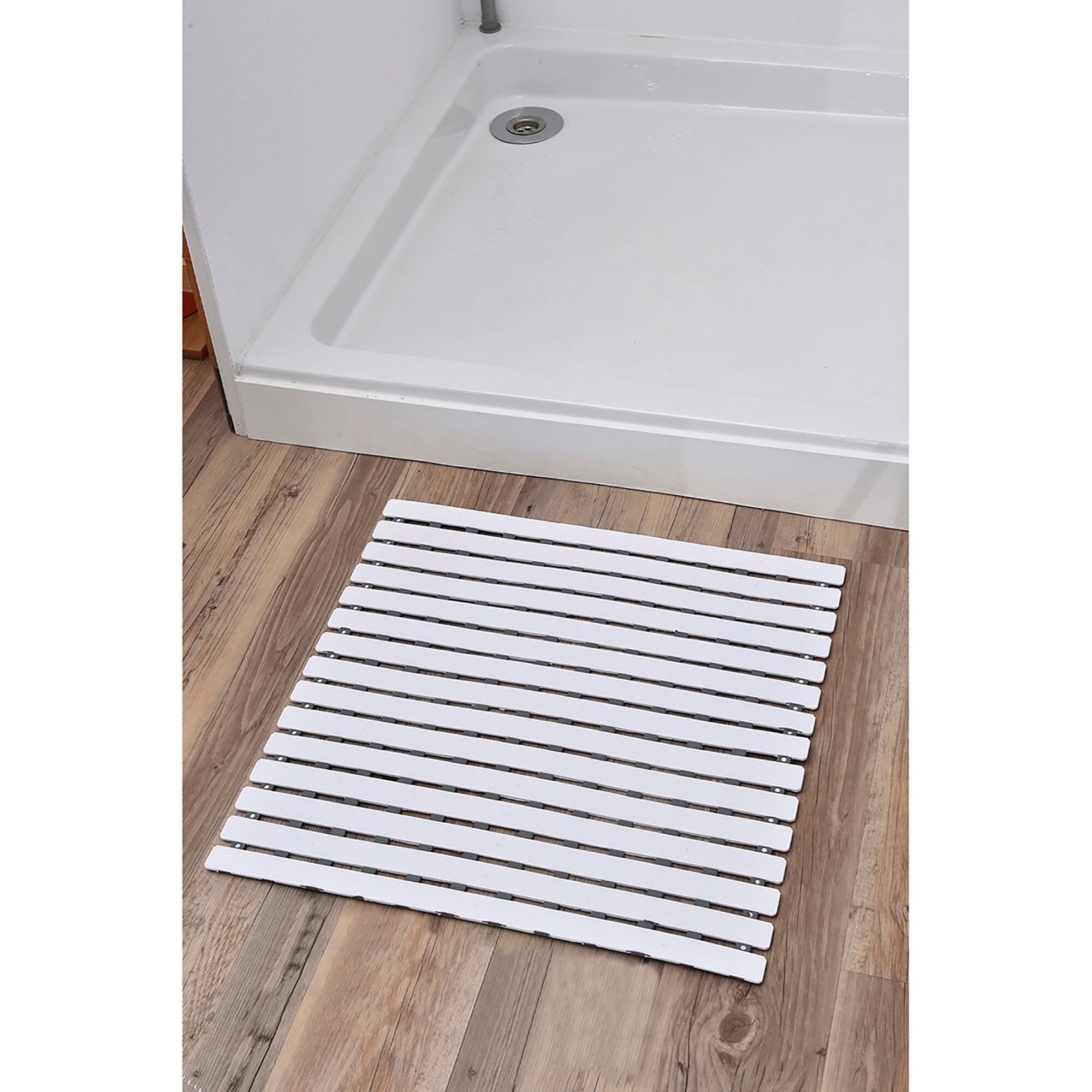 Home Garden Wooden Slatted Duck Board Bathroom Bath Shower Floor Mat Non Slip Skid Resistant Proflow Cl