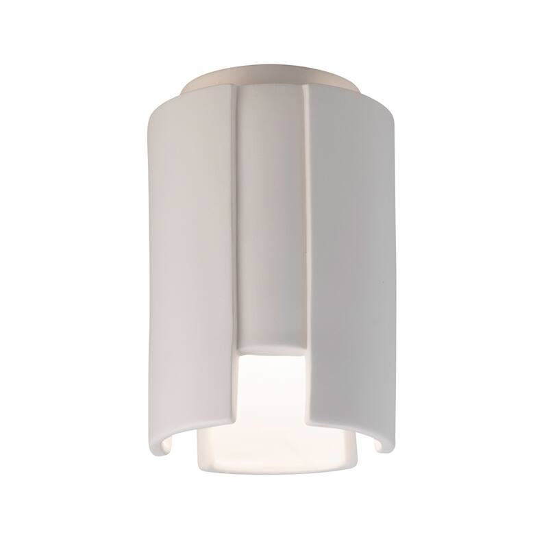 Justice Design Group Radiance Stagger Ceramic Flush-Mount Light - Incandescent - Bisque