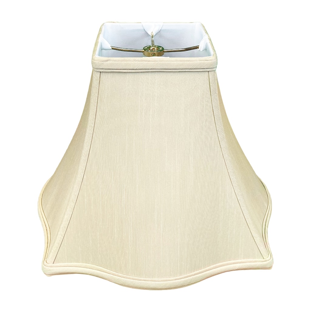 Royal Designs Fancy Square Bell Basic Lamp Shade, Beige, 7x16x12.75