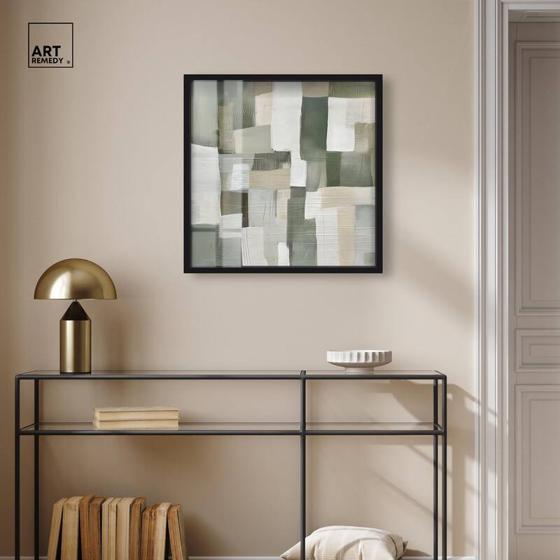 Pale Jade Green I Shadowbox by Art Remedy
