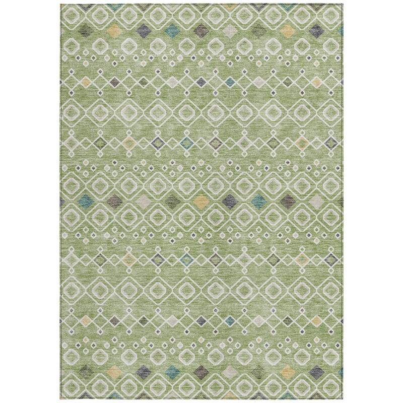 HomeRoots Geometric Modern Rectangle Outdoor Rug