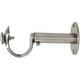 preview thumbnail 13 of 12, Adjustable Solid Zinc Curtain Rod Bracket Wall Holder, Fits 1-inch Diameter Rod Brushed Steel