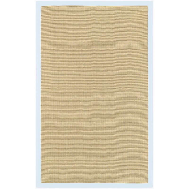 Handwoven Eco Natural Fiber Jute Cotton Bordered Casual Area Rug - 2' x 3' - Blue