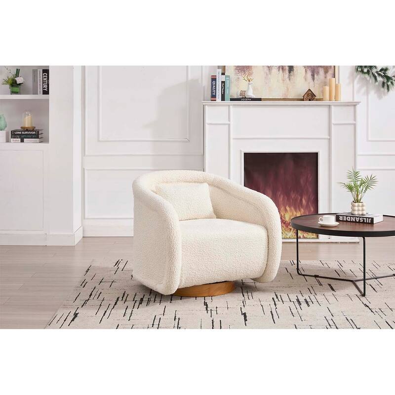 360-degree Swivel Barrel Chair,for Living Room, Bedroom,or Office