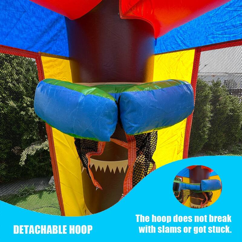 HeroKiddo Safari Commercial Grade Inflatable Bounce House for Kids with Air Blower, PVC Vinyl, Lightweight, Outdoor Play