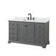 Option Dark Gray / White Carrara Marble Top / Matte Black