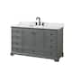 Option Dark Gray / White Carrara Marble Top / Matte Black