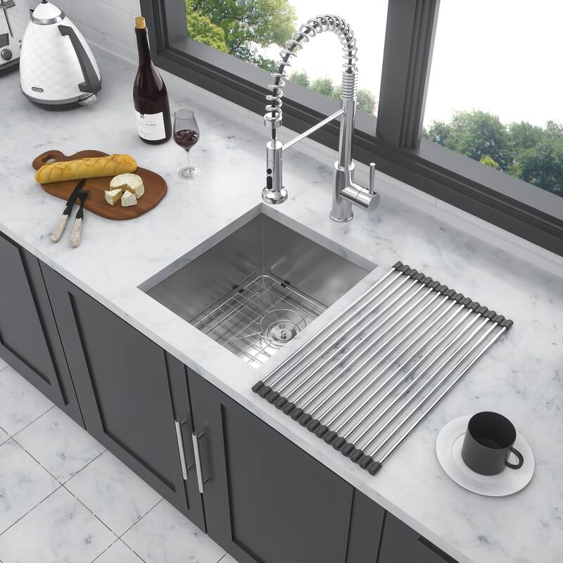 Undermount Kitchen Sink 16 Gauge 9 Inch Deep Single Bowl Kitchen Sink Basin