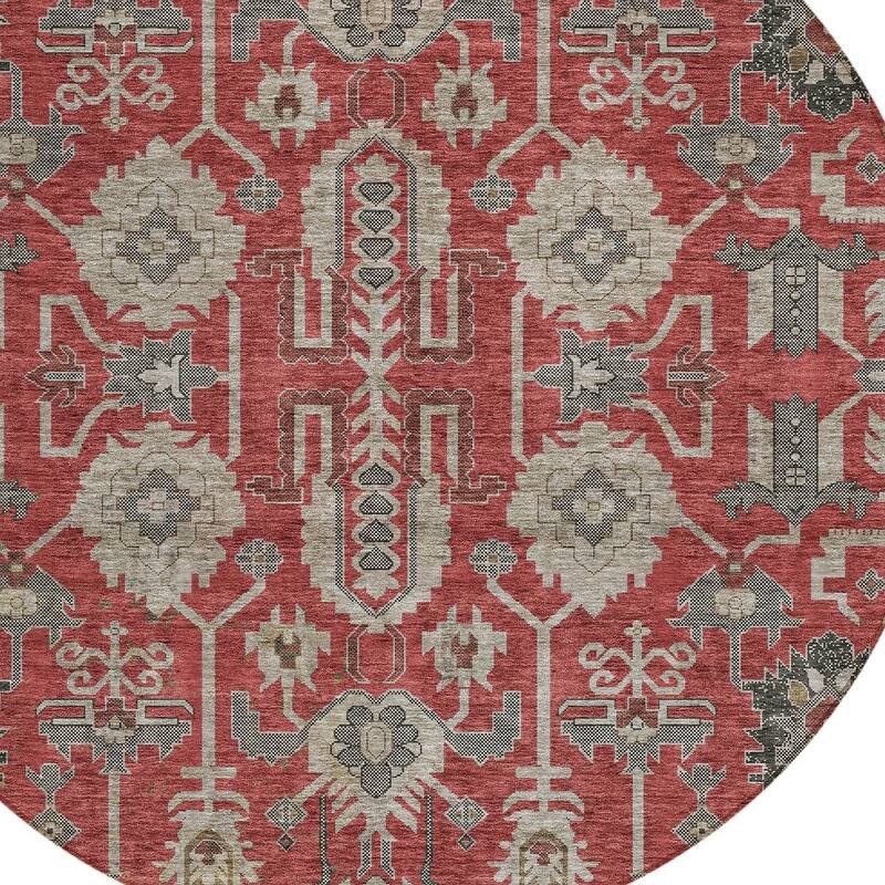 HomeRoots Oriental Traditional Rectangle Outdoor Rug