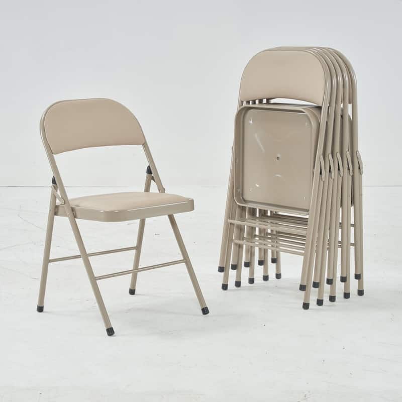 Elegant Foldable Iron & PVC Chairs for Convention & Exhibition White