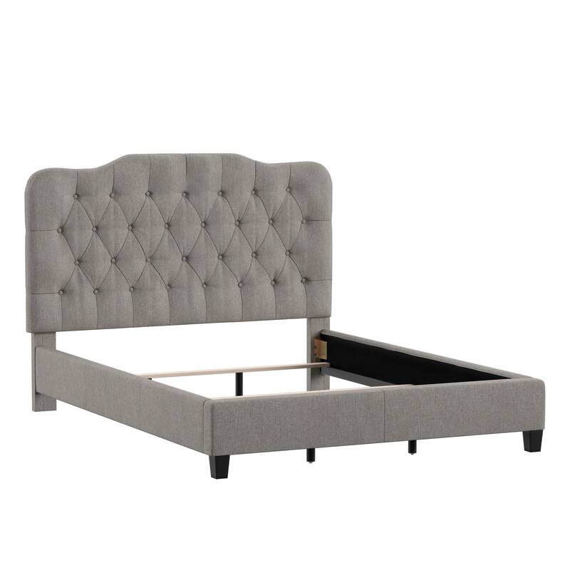 Ginny Adjustable Diamond-tufted Camel Back Bed by iNSPIRE Q Classic