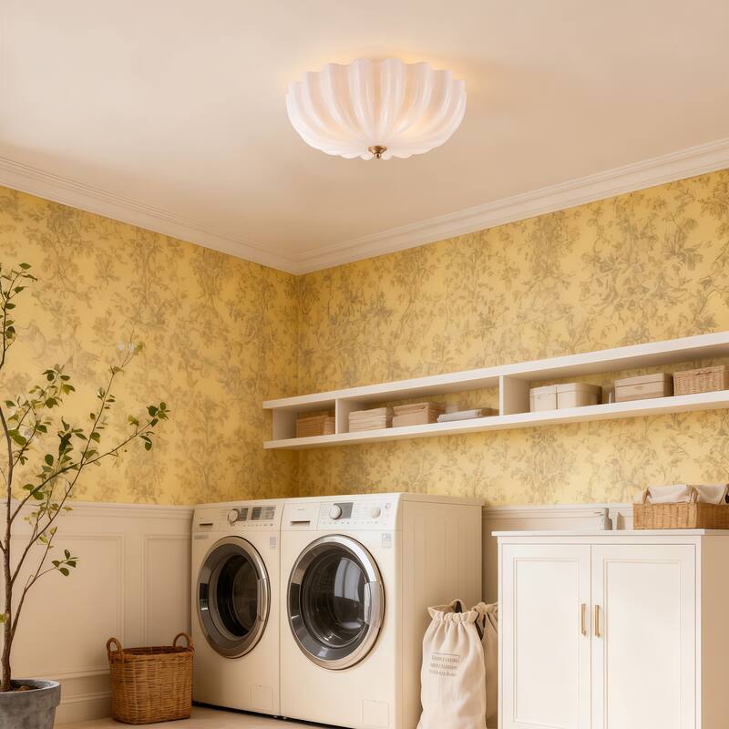 Starsky 3-Light 15.74in.W Opal Glass Flush Mount