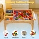 preview thumbnail 13 of 18, Costway Kids Multi Activity Play Table Wooden Building Block Desk w/ - See Details