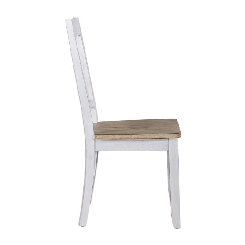 Lindsey Farm Weathered White & Sandstone 6 Piece Trestle Table Set