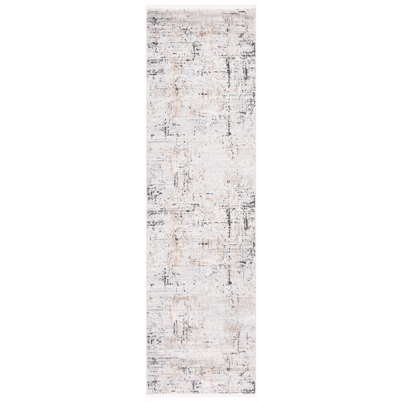SAFAVIEH Shivan Fikreta Modern & Contemporary Rug - 2'2" x 8' Runner - Grey/Gold