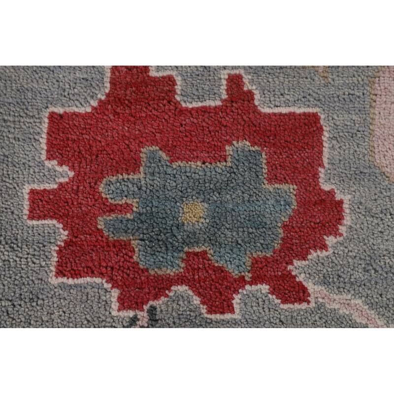 Floral Oushak Oriental Large Area Rug Handmade Wool Carpet - 12'2"x 14'9"