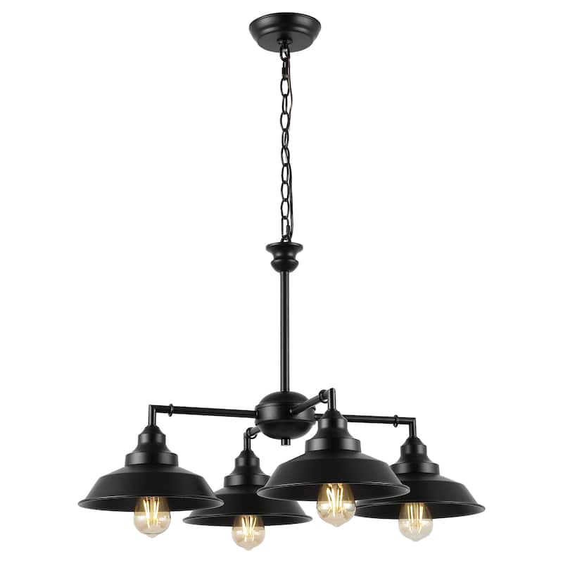 SAFAVIEH Lighting Jo 27" Vintage Chandelier (4-Bulb) - 28" W x 28" D x 83" H - Bronze