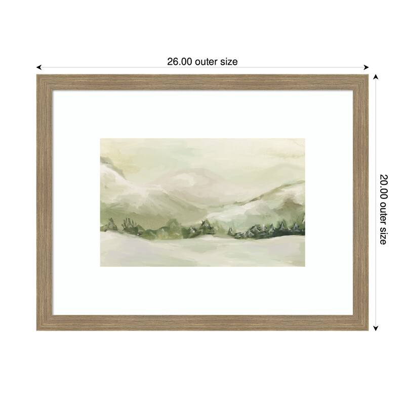 Kate and Laurel AQ Winter Landscape No. 3 by Annie Quigley Framed Wall Art Print