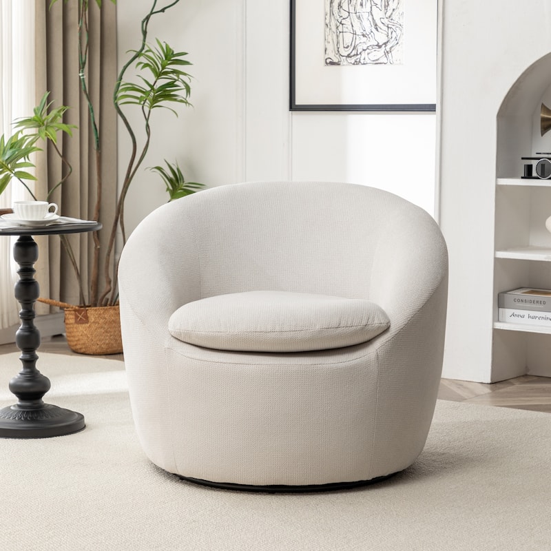 Roundhill Furniture Winnie Modern Swivel Barrel Chair