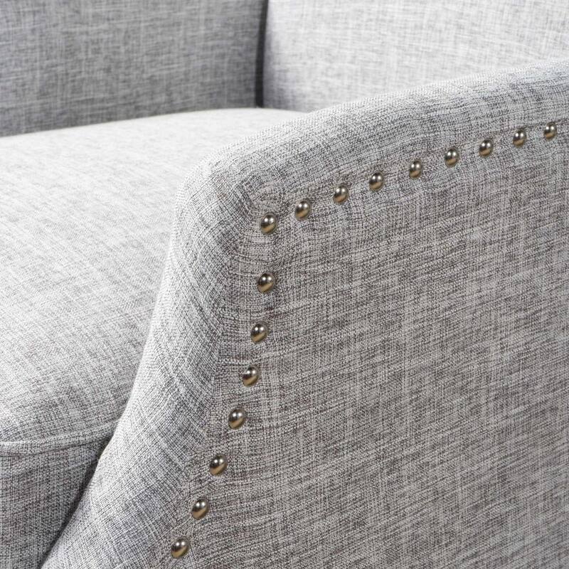 Traditional Fabric Recliner Chairs with Studded Border by Christopher Knight Home
