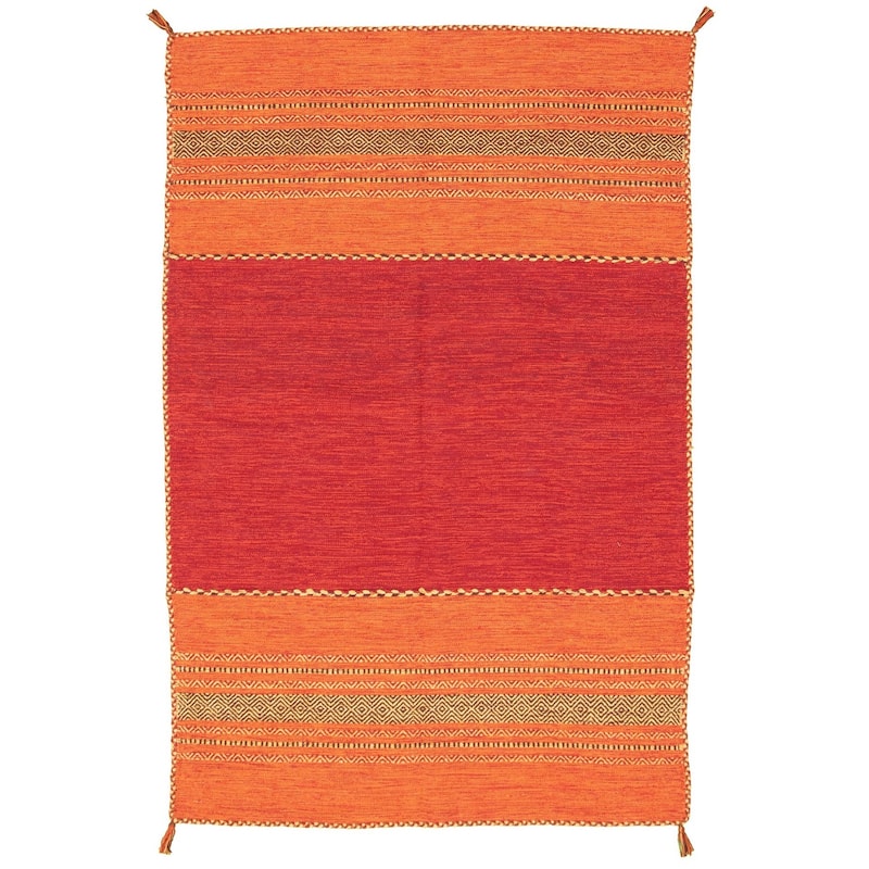 ECARPETGALLERY Arizona Flat-weave Wool Kilim Area Rug