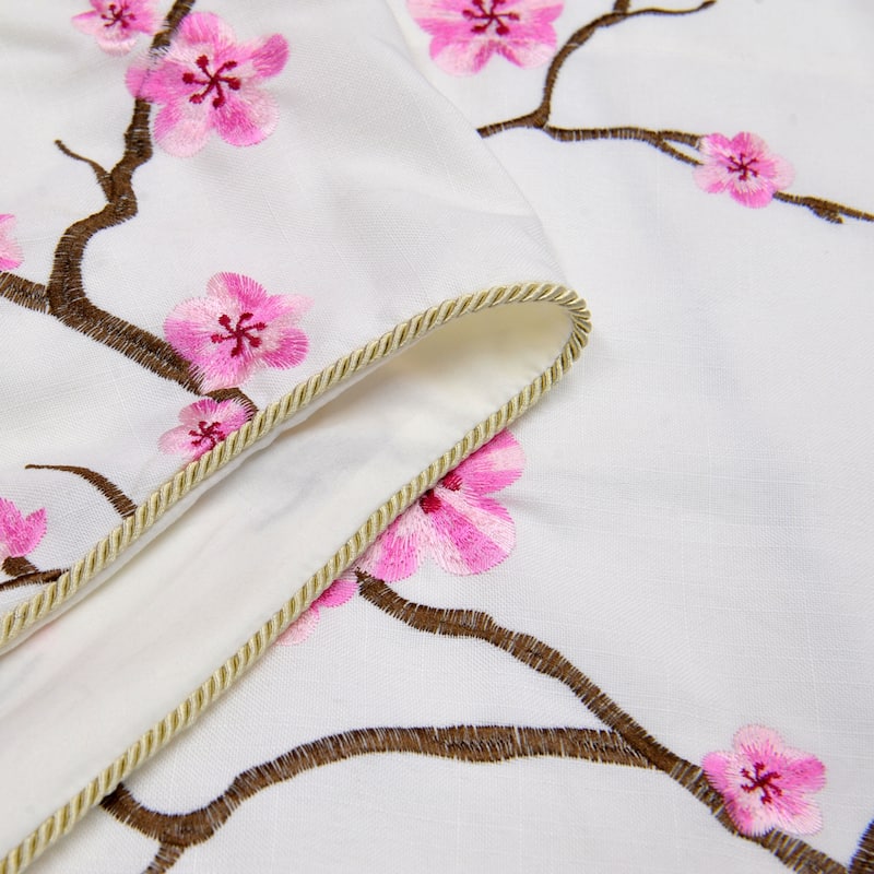 Serenta Embroidery Cherry Blossom Valance