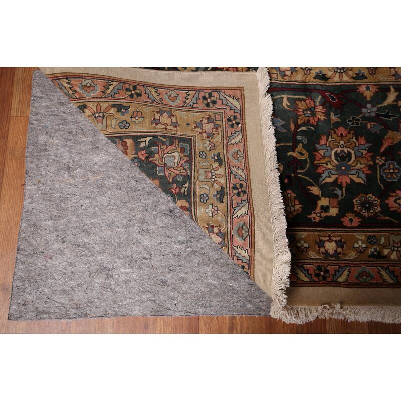 All-Over Large Agra Indian Area Rug Handmade Wool Carpet - 12'5" x 17'8"