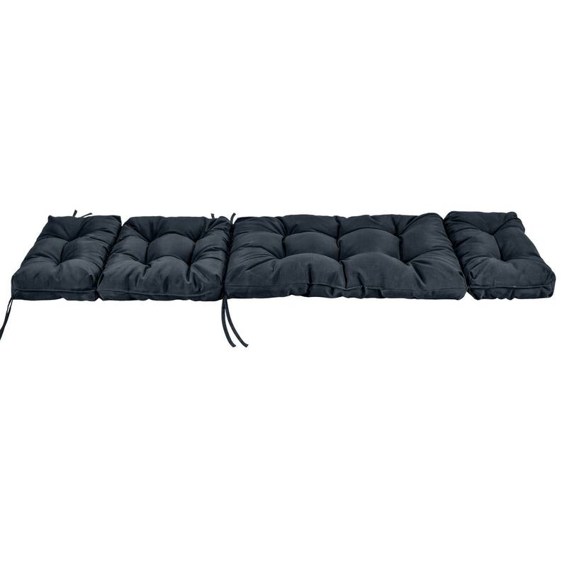 73" Comfortable Lounge Chair Cushion with Head Pillow and Waterproof for Outdoor or Indoor Use - 73'' x 22'' x 4'' (L x W x H)
