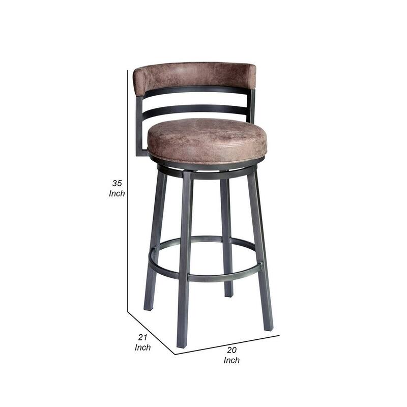 26 Inch Swivel Counter Stool Chair - 35 H x 21 W x 20 L