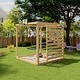 preview thumbnail 4 of 13, 8-in-1 Cedar Wood Outdoor Playset for Backyard, Kids Swing Set with Climbing Wall, Monkey Bars, Basketball Hoop & Sand Box