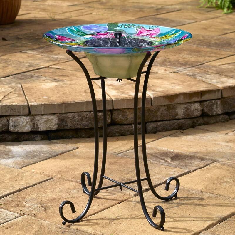 Hummingbird Solar Birdbath