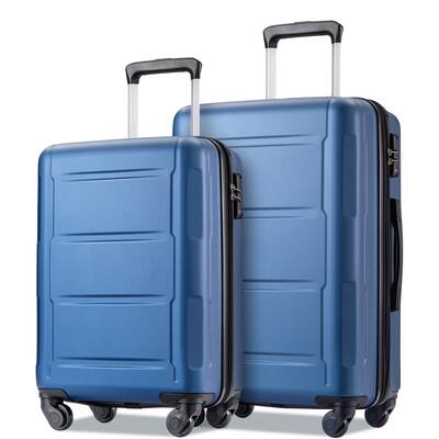 2 Piece Luggage Set 20inch+24inch ABS Lightweight Suitcase Set With 3-digit Lock & Expanable Spinner Wheels
