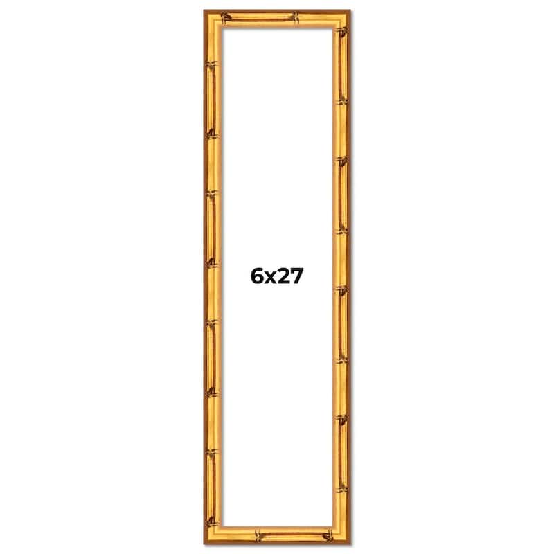 6x27 Frame Gold Bamboo Picture Frame Modern Photo Frame Includes UV Acrylic Shatter Guard Front Acid Free Foam Backing Board