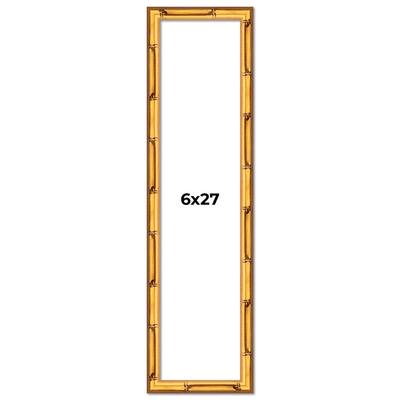 6x27 Frame Gold Bamboo Picture Frame Modern Photo Frame Includes UV Acrylic Shatter Guard Front Acid Free Foam Backing Board