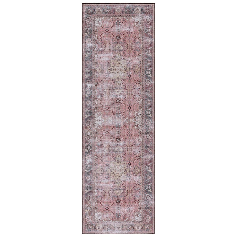 SAFAVIEH Tucson Machine Washable Slip Resistant Jeanne Traditional Rug